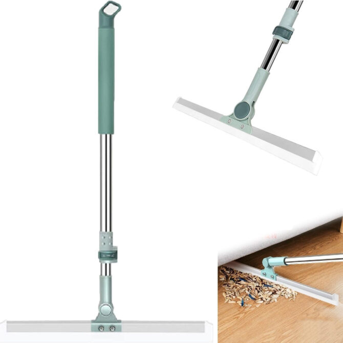 Balai serpillère en silicone Magic Broom, tête rotative à 180 degrés