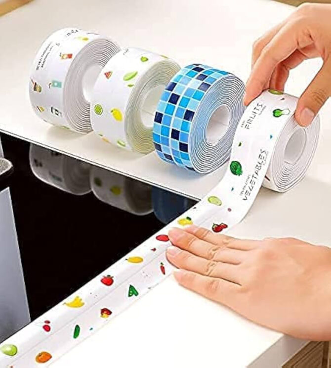 Autocollant/Garniture décorative pour évier de cuisine, ruban d'étanchéité pour coin de salle de bain. - Image 2