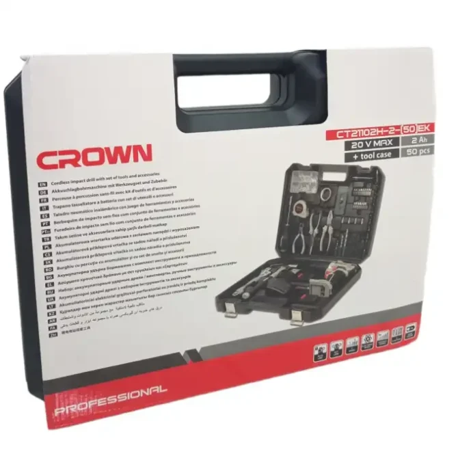 caisse a outils avec visseuse CROWN 20V CT21102H.