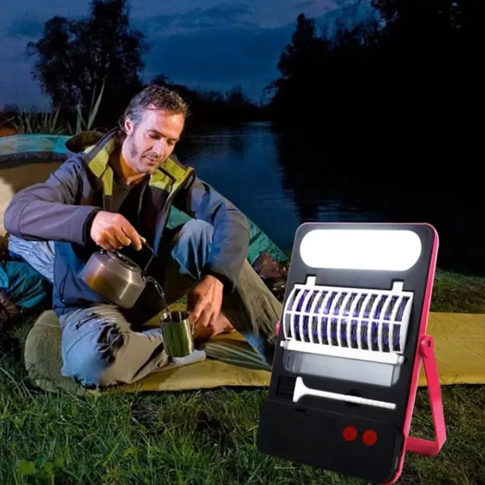 Raquette anti-moustiques électrique rechargeable solaire OKA + alimentation USB - Flash LED puissant / BL-701 40 W - Image 4